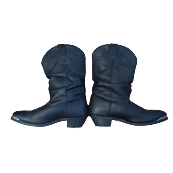 Shayanne Women’s Black Cowboy Boots Slouchy Black Cowgirl Boots Size 9 - Picture 2 of 14